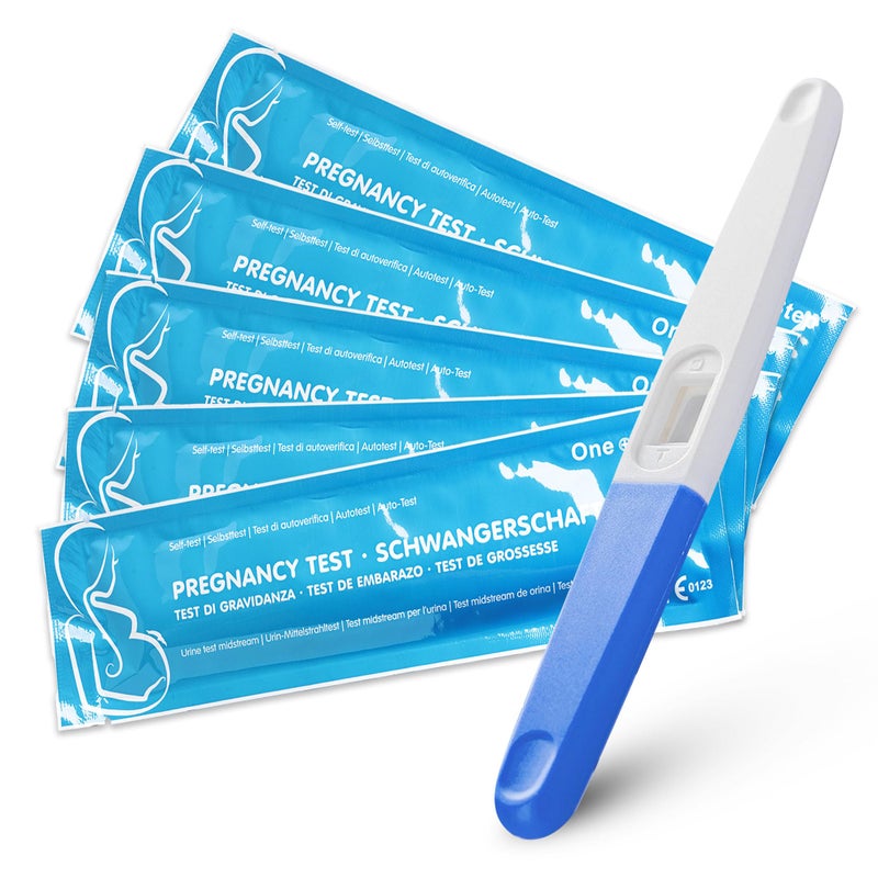 اختبارات الحمل المبكرة hCG متوسطة التدفق 5 x 10mIU خطوة واحدة
